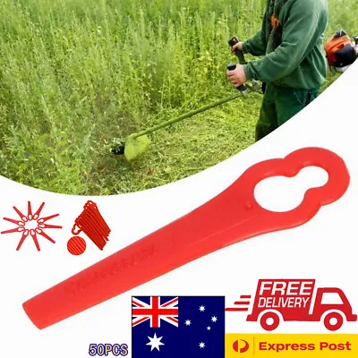 50 Pcs Blades For KULLER BOSCH OZITO Garden Yard Plastic For Grass Trimmer  Au • $8.49