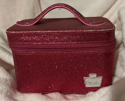 ~SWEET~Small Pink Caboodle’s Glitter Mini Vanity Valet Cosmetic Mirror Case • $9.99