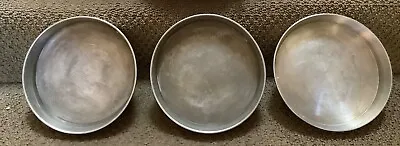 Vtg Set Of (3) Aluminum 8” Round Cake Pans…1 Is A MIRRO • $9.75