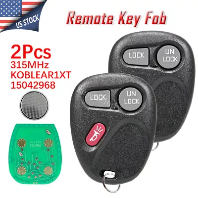 2X Remote Control Key Fob For Chevrolet Tahoe S10 Avalanche 15042968 KOBLEAR1XT • $13.29