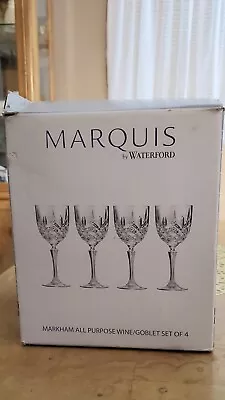 Marquis By Waterford Markham All Purpose Wine/Goblet Set Of 4 • $29.99