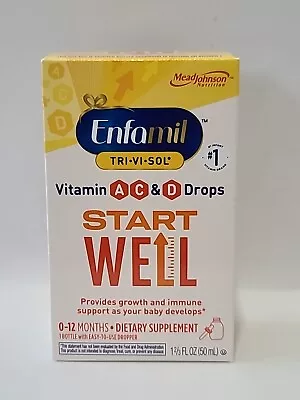 Enfamil START WELL Baby Vitamins Tri-Vi-Sol Vitamin 1.69 Oz • EXP : MAY/01/24 • $9.95
