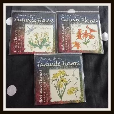 £2.99 • Buy Joanna Sheen 3x Hothouse & Wildflowers Ink Stamps NEW Cardmaking Crafting