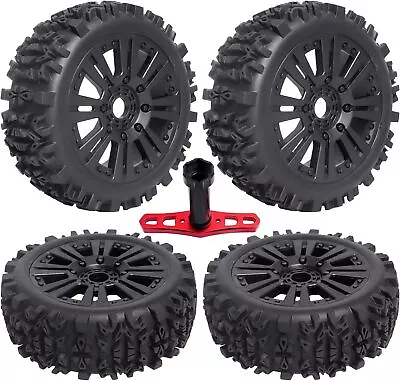 4pcs 1/8 Buggy Off Road Tires Hex 17mm Wheels For 1:8 Arrma Typhon 3S 6S Losi... • $46.99