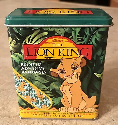 Vintage Kid Care Lion King Adhesive Bandage Tin • $4.50