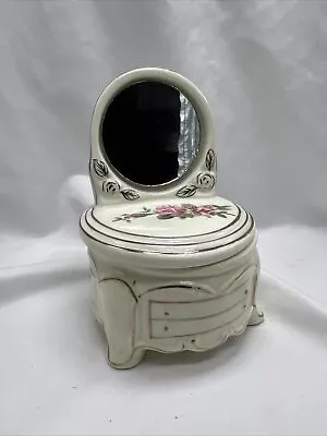 Vintage Jewelry Valentine Ring Box Dresser With Mirror Engagement • $11