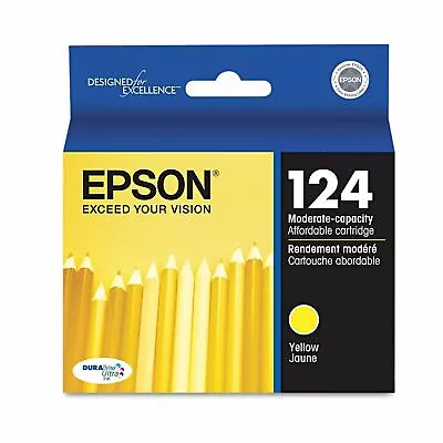 NEW Epson 124 T1244 Yellow Ink Cartridge T124420 Genuine  • $7.64
