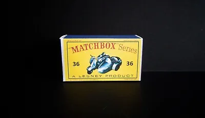 Matchbox Lesney No.36b Lambretta Scooter Sidecar Reproduction Box (Box Only). • £2.89