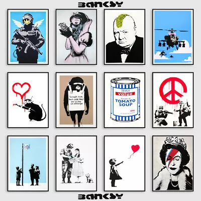 Banksy Wall Art Graffiti Pop Art Poster Prints 5x7 A4 A3 Wall Art Prints • £4.99