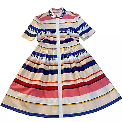 Kate Spade Unique Berber Stripe Spring Summer Teacher Dress With Pockets • $98.99