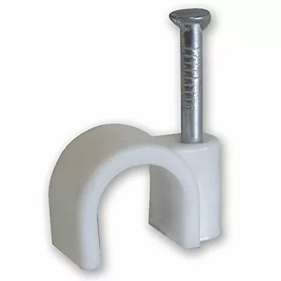 £3.15 • Buy Round Cable Wire Lead Clip / Pin Down / White Grey / 2.4 3.5 6 8 9 10 12 Mm