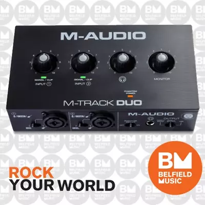 M-Audio M-Track Duo USB Audio Interface - Brand New - Belfield Music • $105