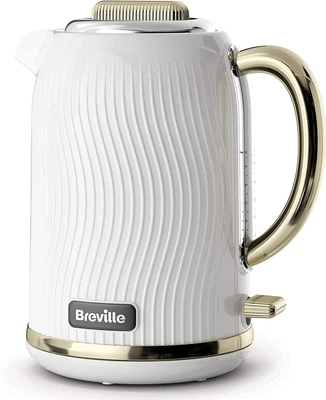 £39.99 • Buy Breville Flow Vintage 1.7 L 3kW Electric Kettle Rapid Boil White And Chrome Gold