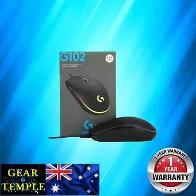 $25.90 • Buy New Logitech G102 G203 LIGHTSYNC Gaming Mouse 6 Buttons 8000DPI Black