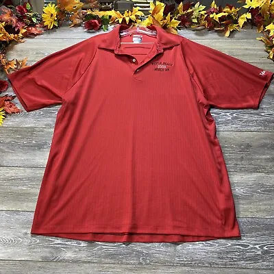 Vintage ADIDAS Polo Shirt Size 2XL Red ClimaCool Myrtle Beach 2009 World Am • $14.99