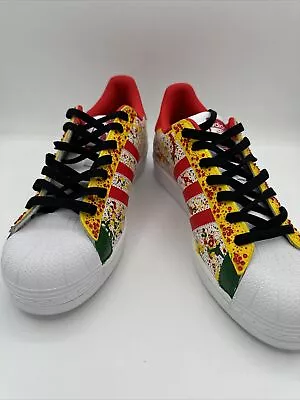 Adidas Originals Superstar Men's Trainers White & Jamaican Colorway CUSTOM 10.5 • $450