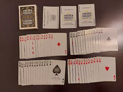 Vintage Type 2 1967 BLACK Las Vegas GOLDEN NUGGET Deck Of Playing Cards Complete • $149.99