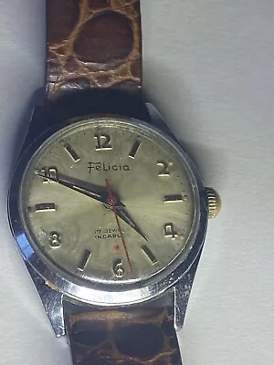 $95 • Buy Felicia 17jewels Men’s Watch Incabloc Army Style Running Fast