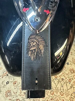 Indian Chief Touring Wicked Leather  Motorcycle Black Gas Tank Bib Dead Warrior • $79.99