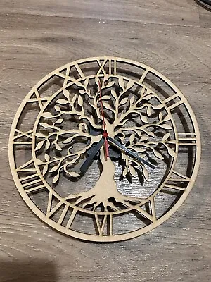 Laser Cut Mdf Tree Of Life Wall Clock • £15