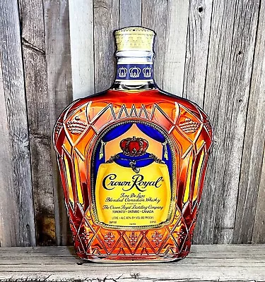 Crown Royal Bottle Whiskey Diecut Metal Tin Sign 17  Man Cave Vintage Bar New • $27.95