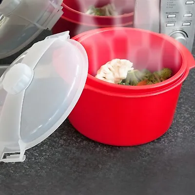 Red Microwave Steamer - Turbo Cooker • £13.99