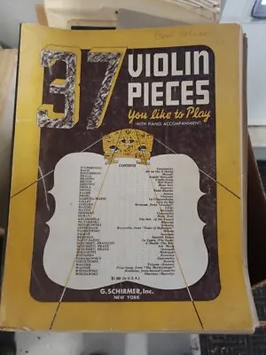 Vintage Violin Songbook 37 Violin Pieces You Like To Play W/Piano Acc. 1943  • $9