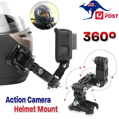 $15.26 • Buy Motorcycle Helmet Front Chin Mount Holder Bracket For GoPro 8 7 6 5 4 XiaoYi AU