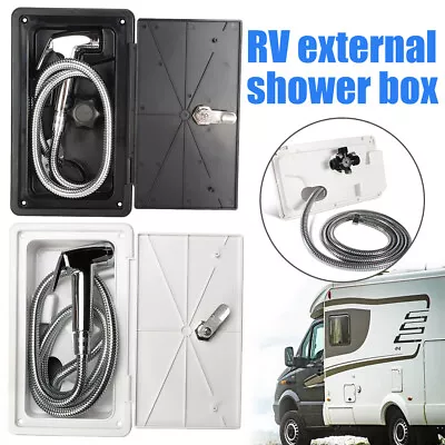 External Caravan RV Shower Box Kit With Lock For Exterior Camper Trailer Boat AU • $37.99