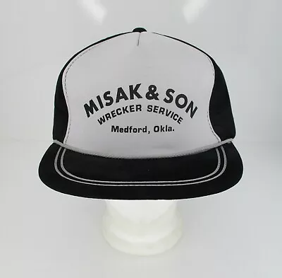 Vintage Misak & Son Wrecker Service Medford Oklahoma Snapback Hat Quality Brands • $16.99