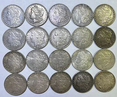 Roll Of 20 Individual 1878-S U.S. Silver Morgan Dollars(Assorted Grades) • $999