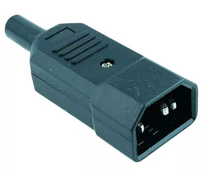 IEC Straight Male Inline Plug Connector Rewireable Kettle Lead Cable C14 • £3.59