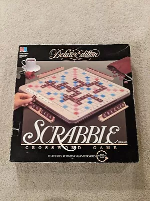 Scrabble Board Game Deluxe Edition Complete Excellent Condition #6 • $27