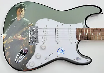 BILLIE JOE ARMSTRONG Signed Custom Graphics Electric Guitar Green Day BAS • $1495