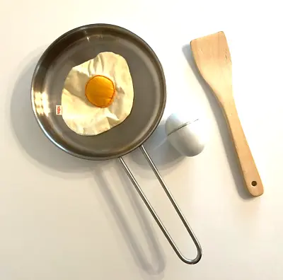 LOT HABA Fried Egg IKEA Frying Pan Skillet Kid’s Pretend Play Kitchen Turner • $15.49