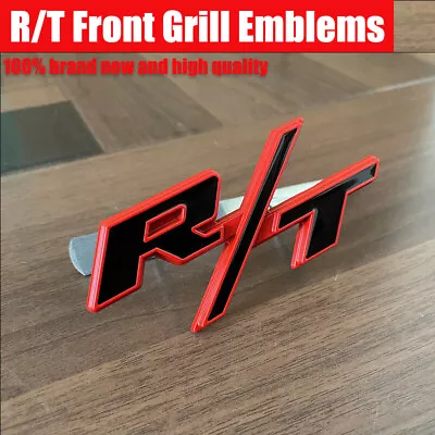 Cool OEM For RT Front Grill Emblems R/T Car Badge New Black Red Nameplate Decals • $12.88