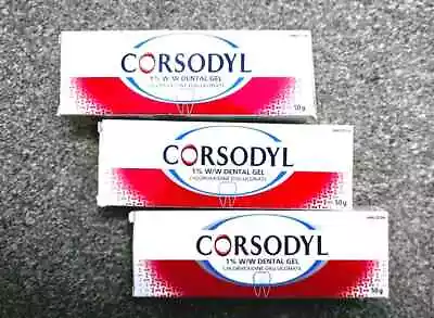 Corsodyl Dental Gel X3  - 50g - Treatment For Gingivitis And Gum Problems • £21.50