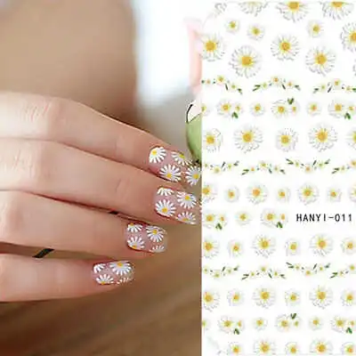 Nail Art Stickers Transfers Decals Daisy Chain Daisies Flowers Floral (HAN011) • £2.85