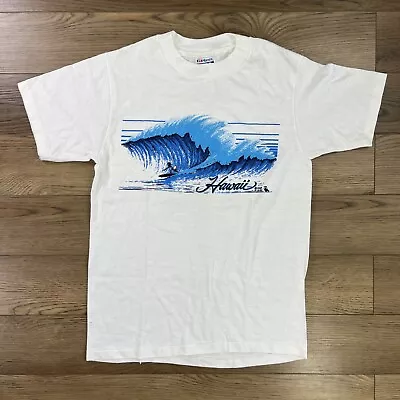 Vintage 80s Hawaii Surfer Surfing Graphic T Shirt 1982 JHB 1980s USA VTG Medium • $24.95