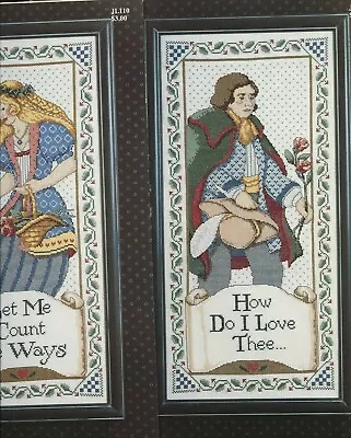 $14.99 • Buy How Do I Love Thee SET Romeo Juliet Cross Stitch Pattern Jeremiah Junction 1996 