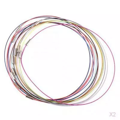24pcs Mixed Color Steel Memory Wire Cord Necklace Choker DIY Jewelry Making • £8.80