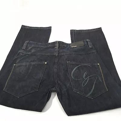 A. Tiziano Dark Selvedge Trim Raw Denim Jeans Men's 36 NWOT Hip Hop Urban Street • $30.40