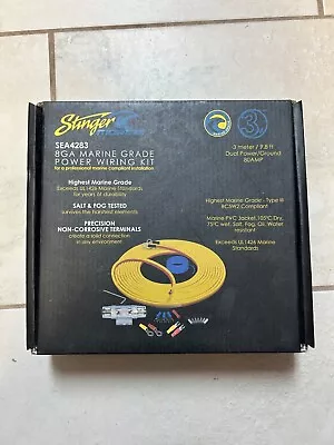 Stinger SEA4283 9.8 Ft 8 GA Marine Boat Amp Amplifier Wiring Install Kit • $45