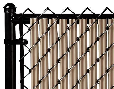 Chain Link Beige Single Wall Ridged™ Privacy Slat For 6ft High Fence Bottom Lock • $75