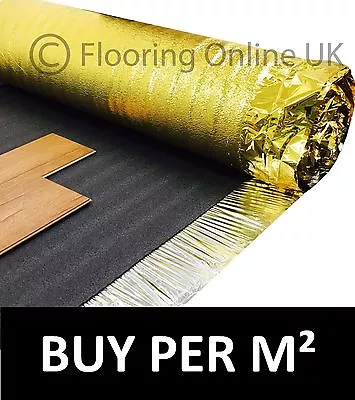 5mm Or 6mm Sonic Gold Underlay - Wood - Laminate Flooring - Acoustic Insulation • £176