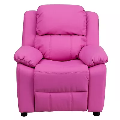 Flash Furniture Deluxe Contemporary Heavily Padded Vinyl Kids Recliner W/Storage • $266.34