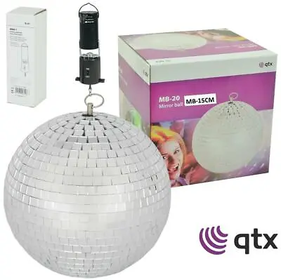 £14.99 • Buy Rotating GLITTER BALL 15cm Mirror Ball Silver For Disco & Parties With Motor