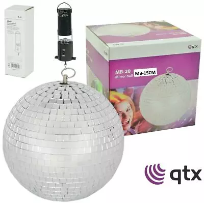 Rotating GLITTER BALL 15cm Mirror Ball Silver For Disco & Parties With Motor • £16.99