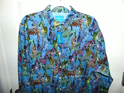 MICHAEL'S  Men's Size Large Zebra Safari Print Long Sleeve Shirt (C) • $16.99