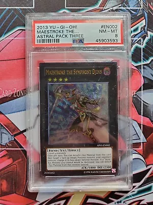 Maestroke The Symphony Djinn 2013 PSA 8 MINT Ultimate Rare AP03-EN002 Yugioh • $59.99